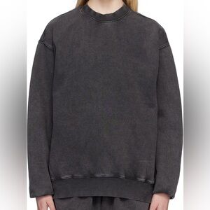 SKIMS boyfriend fleece crew neck ash color
